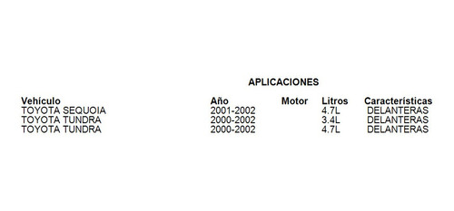 Balatas Delanteras Toyota Tundra 2000 3.4l Brembo Foto 3