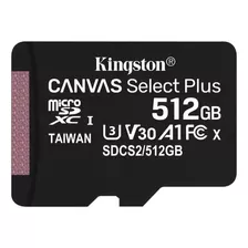 Cartão Kingston Micro Sd 512gb Canvas Select Plus Classe10