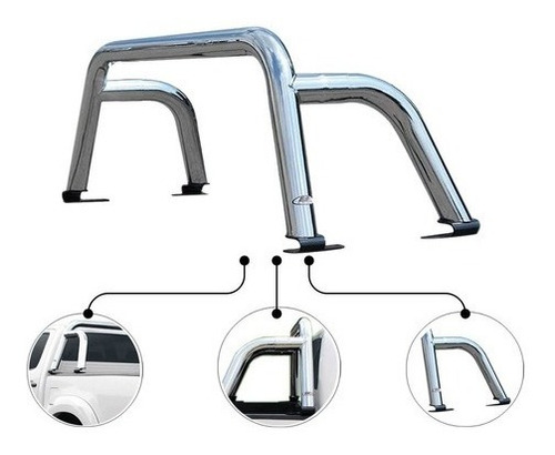 Roll Bar Sport Mitsubishi L-200 2008-2015 Cromo O Negro Foto 8