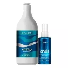 Kit Shampoo Mirtilo 1 Litro + Regenerador Ends 100ml Lowell