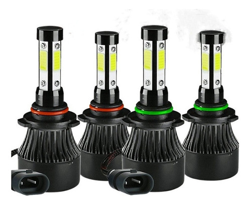 9005 9006 Kit De Focos Led De 4 Lados 11000lm Para Dodge