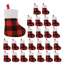 Ccinee Paquete De 24 Mini Medias De Navidad, Calcetines De N