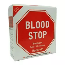 Blood Stop Bandagem Redondo Bege Com 500 Unidades