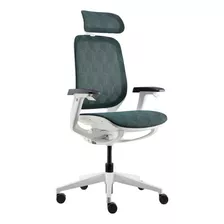 Cadeira De Escritório Elements Joplin Branca E Verde