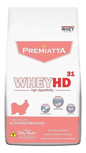 Alimento Premiatta Whey Hd 31 Para Cachorro Adulto De Raça Mini Sabor Mix Em Saco De 3kg