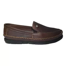 Sapatilha Masculina Sapato Mocassim Couro Conforto Café