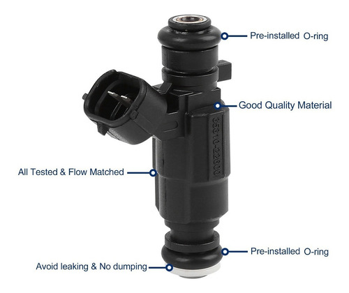 4 Unidades De Inyectores De Combustible Para Hyundai Accent Foto 6
