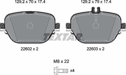 Balatas Traseras Textar Mercedes Benz E220 2019 2020 2021 Foto 5