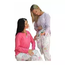 Pijama Invierno Algodon Botones Amamantar - Doncelle 1303-22