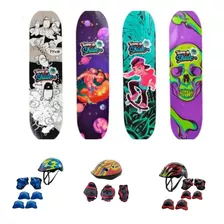 Skate Infantil Masculino C/ Kit Proteção- 99 Toys