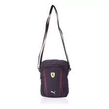 Bolsa Scuderia Masc E Fem Ferrari Sptwr Race Portable Puma Acambamento Dos Ferragens Níquel Cor Puma Black Correia De Ombro Vermelho Desenho Do Tecido Liso