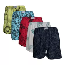 Cueca De Dormir Samba Canção Kit C 5 Short Pijama Algodão