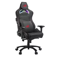 Silla De Escritorio Asus Rog Chariot Gamer Ergonómica Negra Con Tapizado De Cuero Sintético