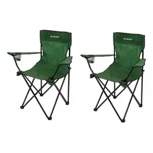 Juego X 2 Sillas Sillon Plegable Director Camping Con Funda