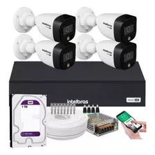 Kit 4 Câmeras Intelbras Fullcolor 1220 Dvr Intelbras 3004