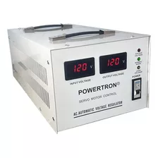 Regulador De Voltaje 5 Kva 120 Volts Marca Powertron ® Color Blanco