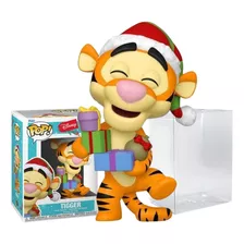 Funko Pop Tigger 1130 Disney Pooh Navidad Protector