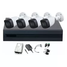 Dahua Kit De 4 Cámaras De Seguridad Metálicas Exterior Kitxvr5104hs4kli3-4csc3 5 Mp 3 Tb Microfono Integrado Circuito Cerrado Facil Instalación Busqueda De Humanos Kitxvr5104hs4kli3 Cctv