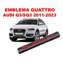 Emblema Quattro/parrilla Audi Q3/sq3 2011-2023 Negro/rojo