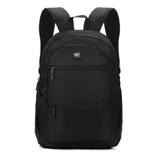 Mochila Liceal Estudiante Aoking Xn3306-5 Color Negro Diseño De La Tela Liso