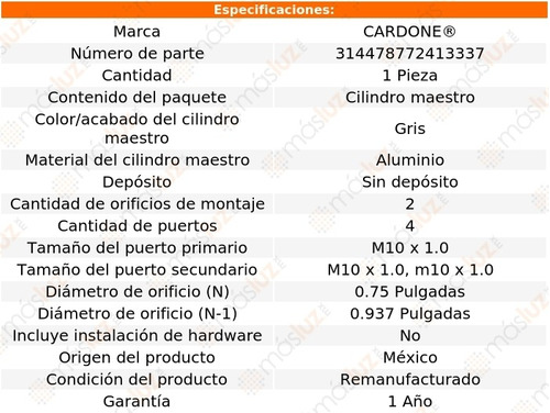 (1) Bomba De Frenos Nissan Hikari 88/89 Cardone Reman Foto 4