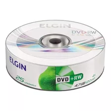 Disco Virgem Dvd+rw Elgin De 4x Por 25 Unidades