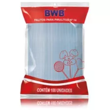 Palito P/ Topper De Bolo E Pirulito 14 Cm Médio Bwb C/100u