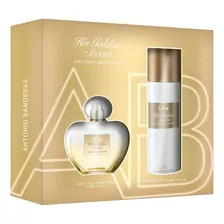 Kit Antonio Banderas Her Golden Secret Edt 80ml + Deo 150ml