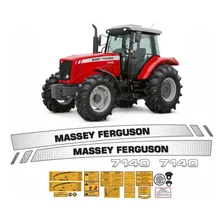 Kit De Adesivos Emblema Trator Massey Ferguson Mf 7140 