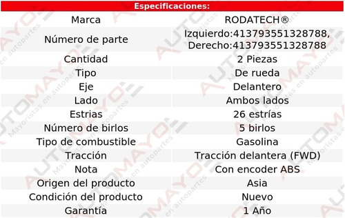 2-mazas Rueda Del Rodatech Scion Im 1.8l 4 Cil Fwd 16 Foto 2