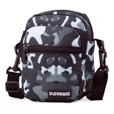 Shoulder Bag Mini Bolsa Tira Colo Necessaire Transversal Multiuso Estilosa Camuflado Cinza