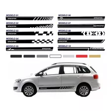 Par Adesivos Faixas Para Vw Spacefox Modelo A Escolher 19659