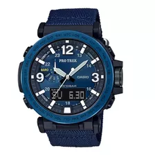 Reloj Casio Pro Trek Prg-600yb-2 Hombre Color De La Correa Azul Color Del Bisel Azul Color Del Fondo Azul