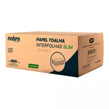 Papel Toalha Interfolha C/4800fls. 20x20cm. 2d Slim- Nobre