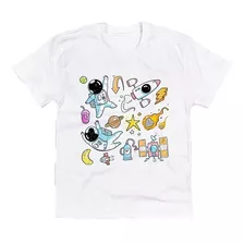 Camiseta Infantil Nasa Espaço Desenho Com Nf-e 