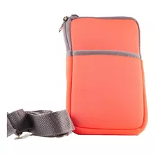 Bandolera Porta Celular Cdtek Neoprene Con Correa Color Fluo