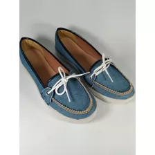 Tênis Mocassim De Cadarço Bico Redondo Jeans Paris Shoes