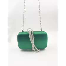 Bolsa Clutch Diamante Festa Casamento Carteira De Mão Cor Verde