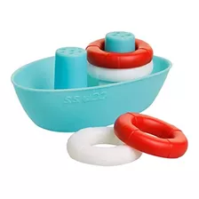 Juguetes De Baño Ubbi Boat & Buoys: Incluye 1 Bote Y 4 Boyas