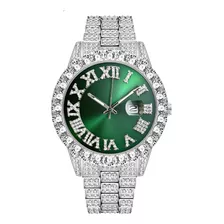 Reloj Moderno Para Hombre Impermeable Con Diamantes