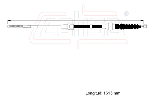 Cable Freno Trasero Para Volkswagen Corrado 1991 1.8l Cahsa Foto 2