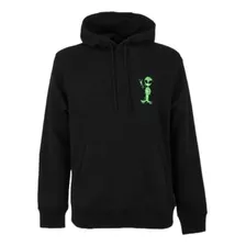 Sudadera Con Gorro Negra Alien Bordado