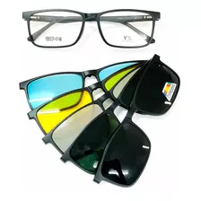Oculos Armação Clip-on Para Grau 6 Em 1 Polarizado Cod. 6512