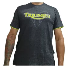 Camiseta Moto Triumph Preto Mescla