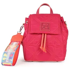 Cloe - Bolsa Backpack Mediana Material Reciclado Con Bordado