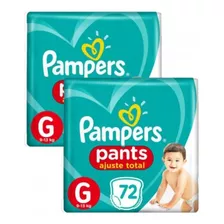 Kit 2 Pacotes De Fraldas Pants Ajuste Total G Com 72 Unidades Cada Pampers