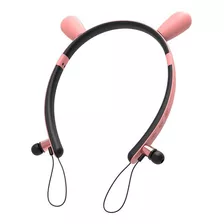 5 Unidade Headfone Bluetooth Rabbit Hf-c262bt Exbom Auricula Cor Rosa