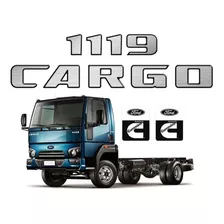 Adesivos Emblemas Resinados Compatível Cargo 1119 Cummins Cor Azul