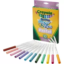Crayola Supertips Pastel Punta Cónica 12 Plumones