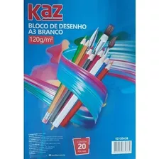 Bloco De Desenho A3 Creme 150g 20 Fls 297mmx420mm Kaz